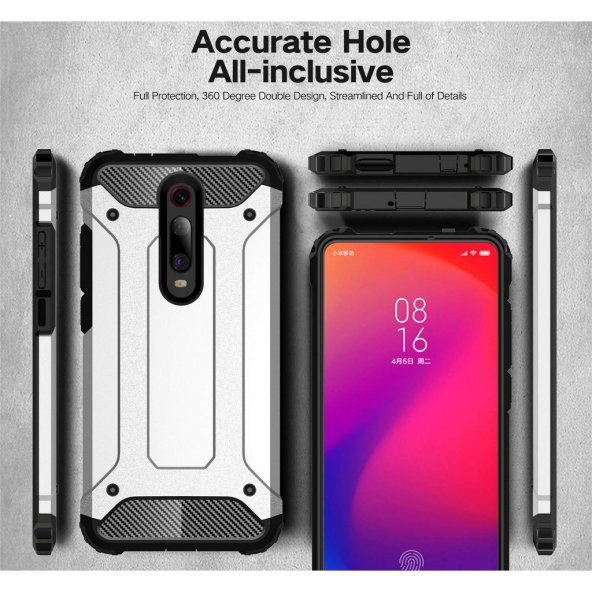 Xiaomi Mi 9T Kılıf İki Katman Armor Zırh Kaliteli Kılıf - 11