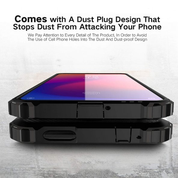 Xiaomi Mi 9T Kılıf İki Katman Armor Zırh Kaliteli Kılıf - 8