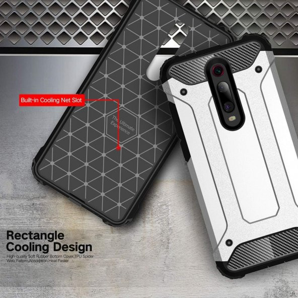 Xiaomi Mi 9T Kılıf İki Katman Armor Zırh Kaliteli Kılıf - 10
