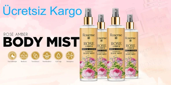 Rosense Body Mist Vücut Spreyi 200 Ml 4 Adet