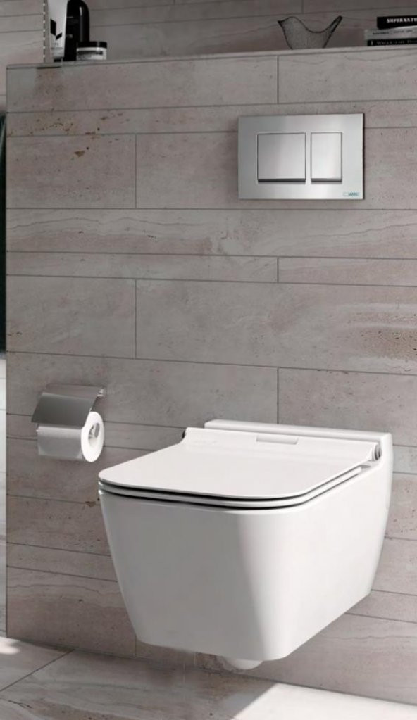 Serel Rita 52 cm Kanalsız Asma Klozet Kapak Hariç RT26ADS110H - 3