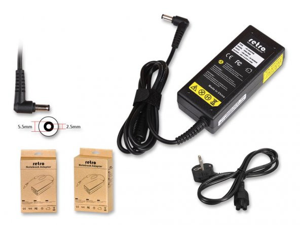 Standart Uc 19V 2.37A  5.5mm*2.5mm Notebook Adaptör (3.16A)