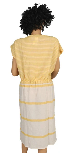 SALMANLI MÜSLİN KUMAŞ KADIN PAREO – PLAJ ELBİSESİ - 3