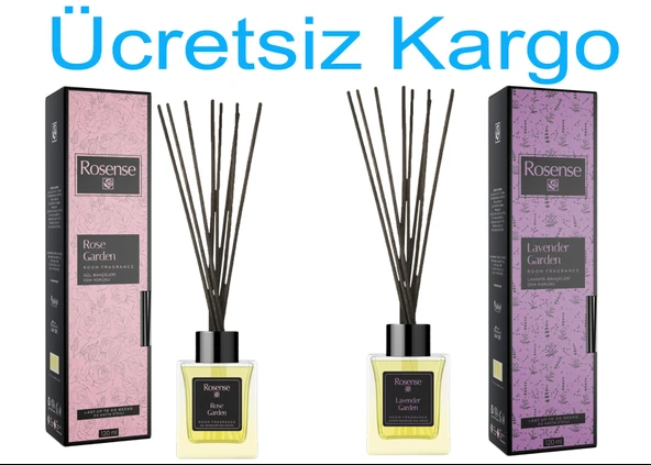 Rosense Bambu Çubuklu Gül ve Lavanta Oda Kokusu 2 Adet - 2