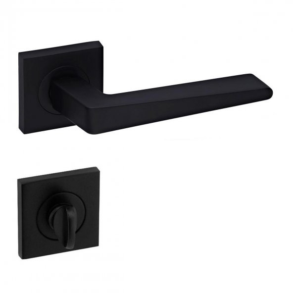 Arpat Porto Kare Rozetli Wc Kapı Kolu Mat Siyah - 2