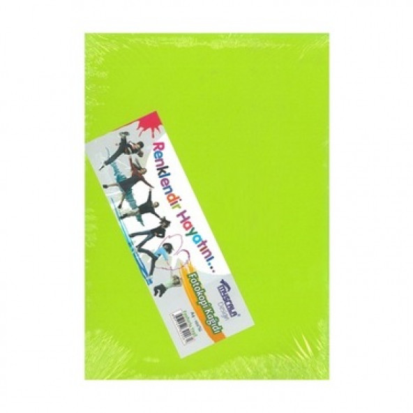 Özkan Renkli Fotokopi kağıdı A4 80 Gr. 100 'lü fosforlu yeşil