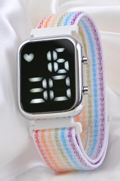 Renkli Cırt Cırt Kordon Led Kol Saat ST-304107 - 5