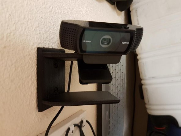 Köşede Logitech C920 Webcam Duvara Monte (45O Da Destek) Plastik Aparat - 9