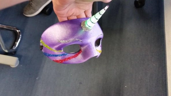 Cadılar Bayramı Unicorn Maskesi (5Mm Led İçin Remixed) Plastik Aparat