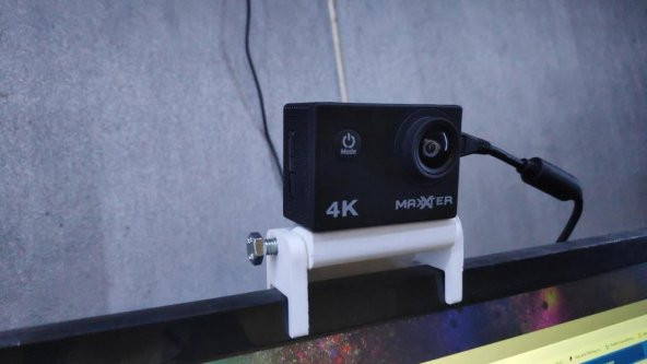 Webcam Monitör Standı Olarak Actioncam Plastik Aparat