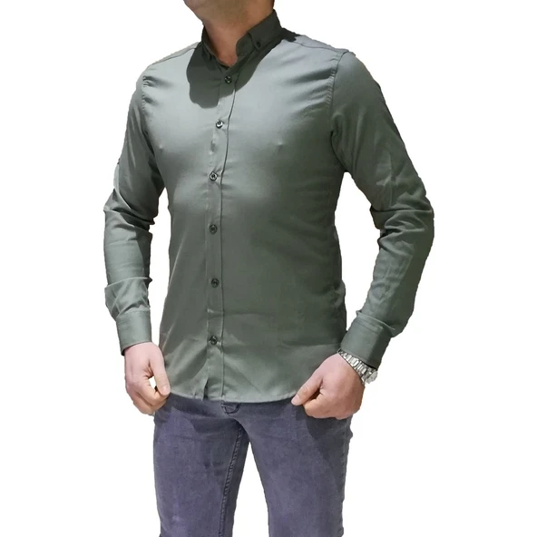 Jlt Erkek Oxford Licralı Slim Gömlek J-0729 - 3
