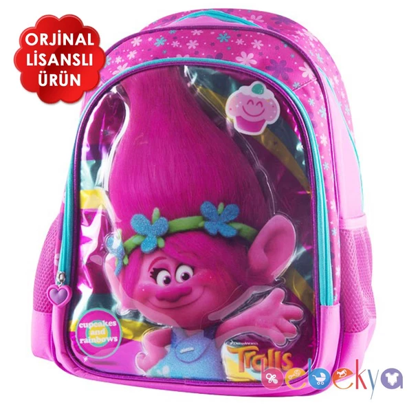 Hakan Çanta Lisanslı Trolls Pembe Okul Çantası Trolls Pembe Sırt Çantası