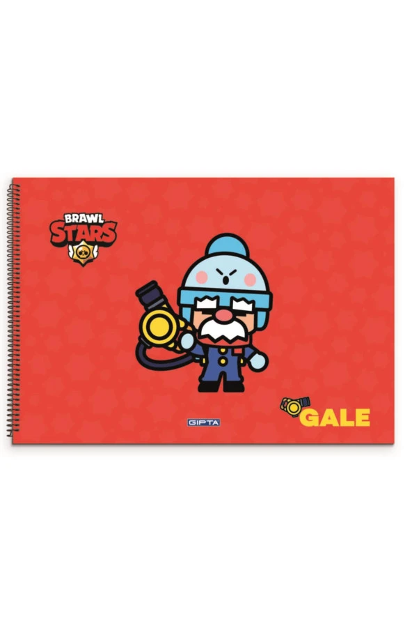 Gıpta Brawl Star Spiralli Resim Defteri 17 x 24 CM 15 Yaprak (12 Li Paket)