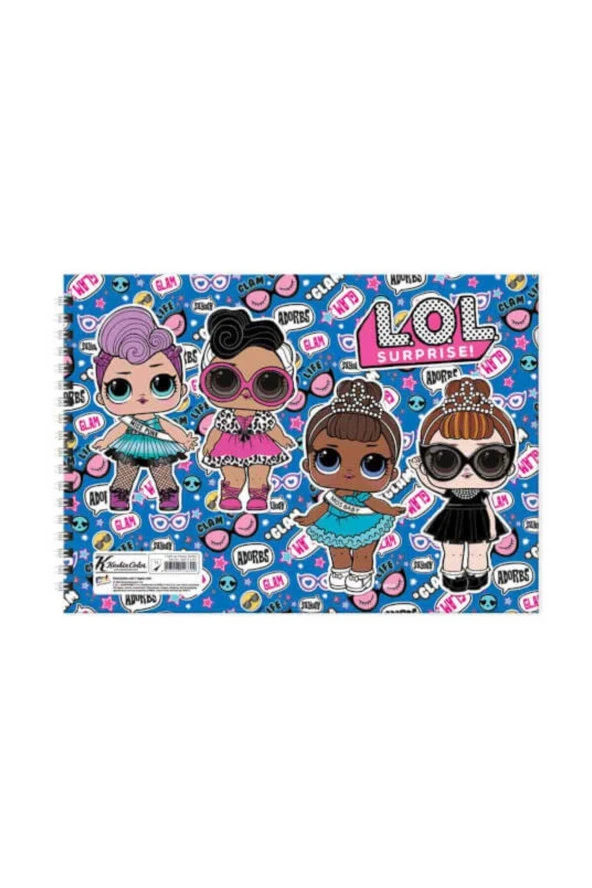 Keskin Color Resim Defteri 15 Yaprak 17 x 25 CM L.O.L. Resim Defteri (24 Lü Paket)