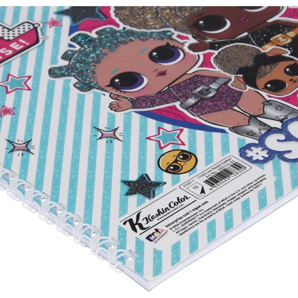 Keskin Color Resim Defteri 15 Yaprak 17 x 25 CM L.O.L. Resim Defteri (24 Lü Paket) - 7