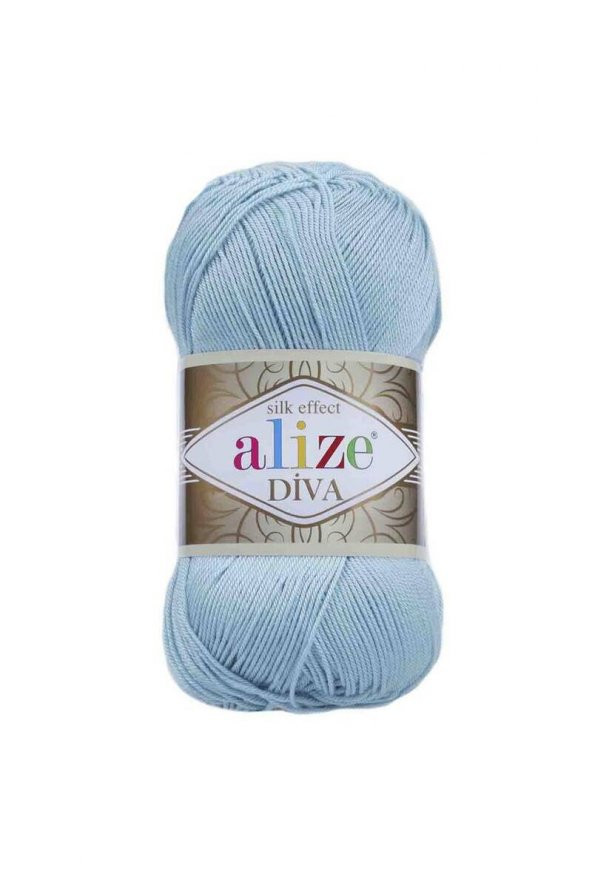 Alize *  Alize Diva El Örgü İpi Gök Mavisi 346   Alize JİBOWE orjinal ürünler satıcısı