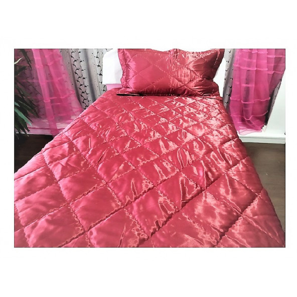 TEK KİŞİLİK SATEN YATAK ÖRTÜSÜ-BORDO - 5