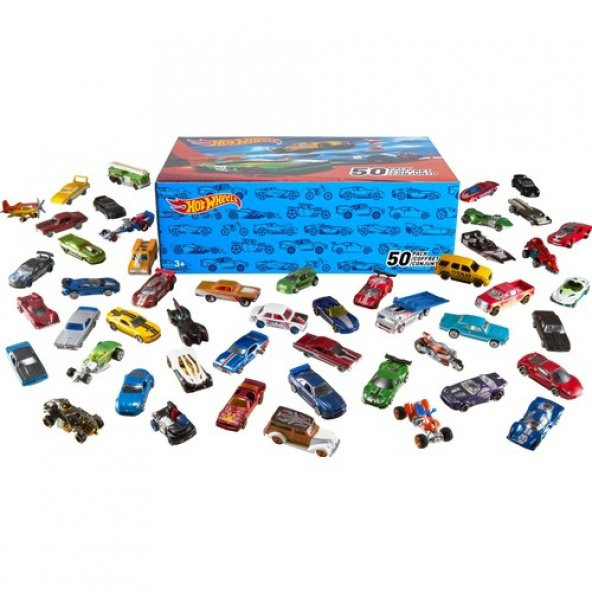 Hot Wheels 50 li Araba Seti Hediyelik Hot Wheels Tekli Araçlar 50 li Paket - 2