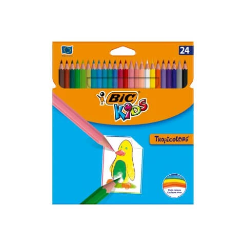 Bic Tropicolors 24 Renk Kuru Boya Kalemi / 9375182