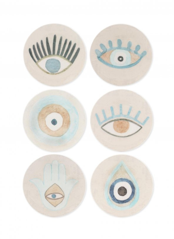 The Mia Amulet Pasta Tabağı 6lı Set - 19 cm ALE001