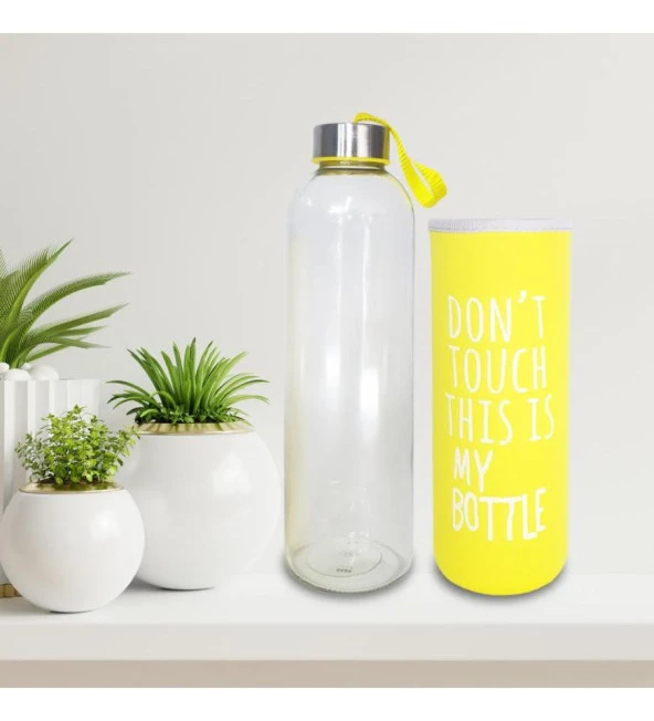 Renkli Kılıflı Cam Su Şişesi 750 ml - 2