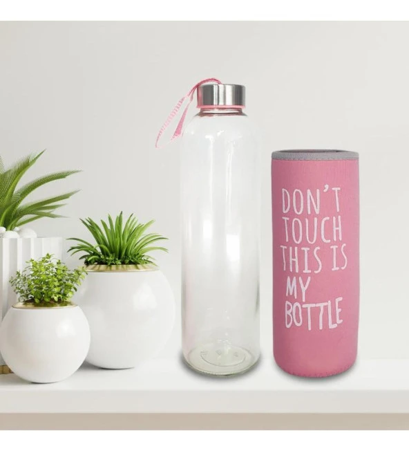 Renkli Kılıflı Cam Su Şişesi 750 ml - 3