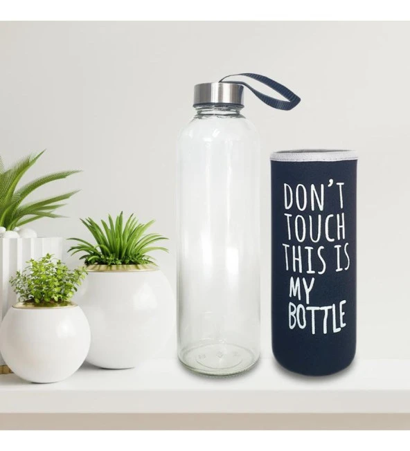 Renkli Kılıflı Cam Su Şişesi 750 ml - 4