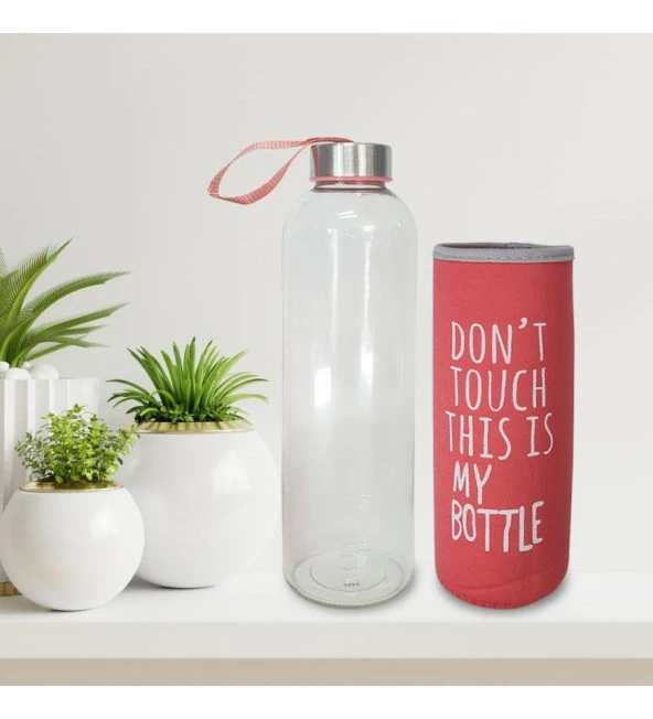 Renkli Kılıflı Cam Su Şişesi 750 ml - 5