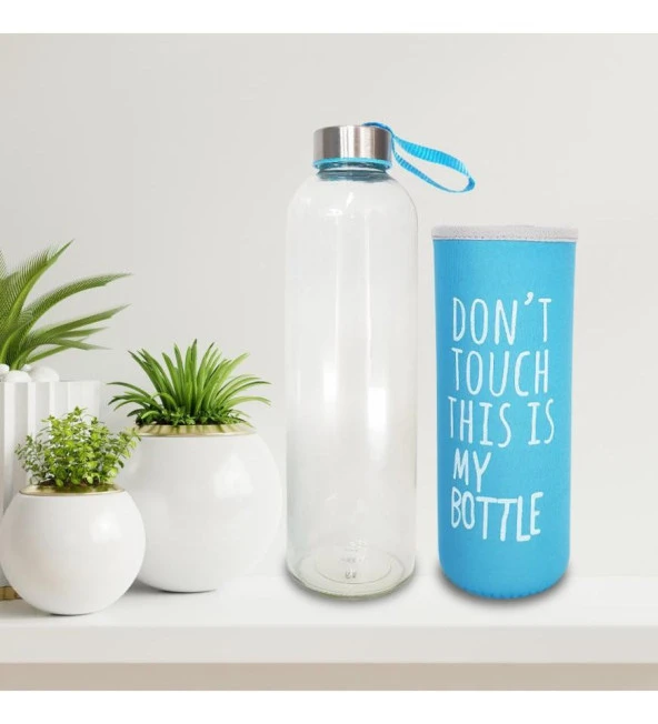 Renkli Kılıflı Cam Su Şişesi 750 ml - 6