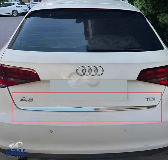 Audi A3 Krom Bagaj Alt Çıtası 2013 Üzeri Paslanmaz Çelik - 2