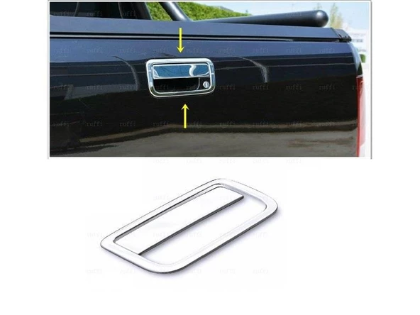 VW Amarok Krom Bagaj Açma 2 Parça 2010-2014 Paslanmaz Çelik - Resim 2