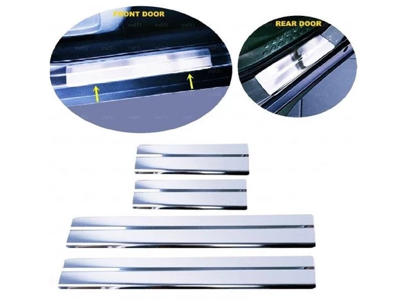 VW Amarok Krom Kapı Eşiği 4 parça 2010 ve üzeri Paslanmaz Çelik ürün görseli