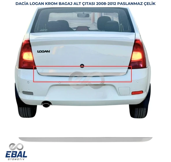Dacia Logan FAZ 2 Krom Bagaj Alt Çıtası 2012 Ve Üzeri P.Çelik