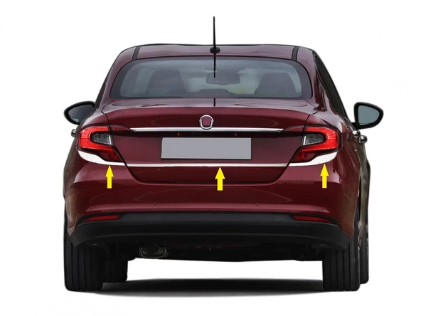 Fiat Egea Sedan Krom Stop Kaşı 3 parça 2015 ve üzeri P.Çelik