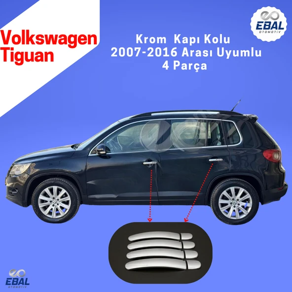 VW Tiguan Krom Kapı Kolu 4 Kapı 2007-2016 Arası P. Çelik ürün görseli 1