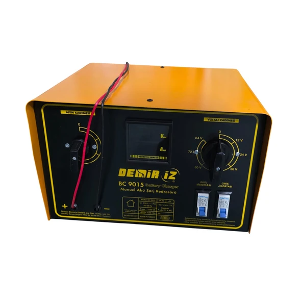 DEMİRİZ BC9015 90V 15 AMPER MANUEL YEDİ AKÜ ŞARJ REDRESÖRÜ
