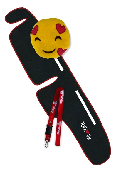 Tofaş Şahin Doğan Kartal Nakışlı Alçak Göğüs Siyah Torpido Halısı / Emoji Yastık / Oto Aksesuar