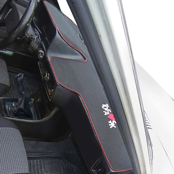 Tofaş Şahin Doğan Kartal Nakışlı Alçak Göğüs Siyah Torpido Halısı / Emoji Yastık / Oto Aksesuar - Resim 5