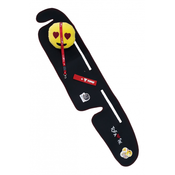 Tofaş Şahin Doğan Kartal / Yeni Model Nakışlı Siyah Torpido Halısı / Emoji Yastık & Oto Aksesuar