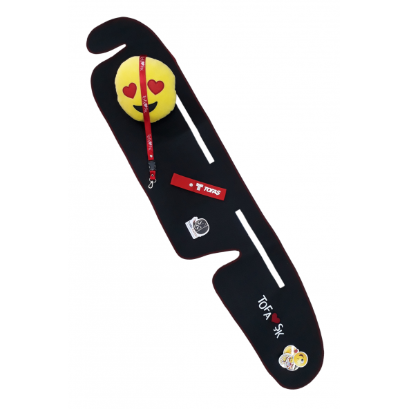 Tofaş Şahin Doğan Kartal / Yeni Model Nakışlı Siyah Torpido Halısı / Emoji Yastık & Oto Aksesuar - 1