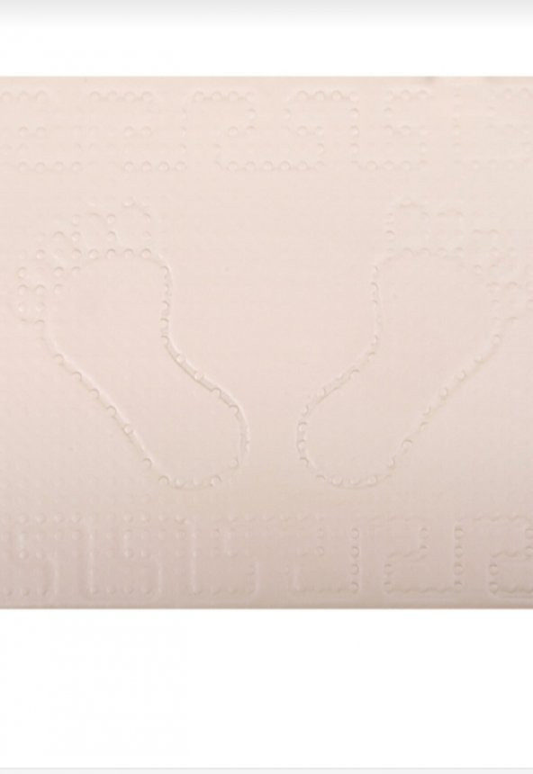 Kaymaz tabanlı Banyo paspasi ayak izli açık 40 x 60 cm kahve - 3
