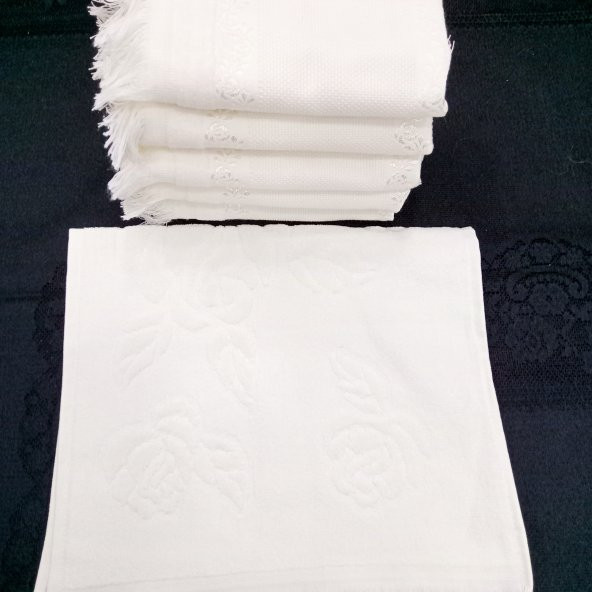 Fiesta kanaviçe işleme mutfak havlu seti 6 adet 50 x 30 cm Krem rengi - 2