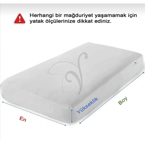 Sıvı  geçirmez  Çift  Kişilik  Yatak   Alezi  Yatak  Koruyucu  Çarşaf  Pamuklu  Beyaz  Renk   160 x 200 - 9