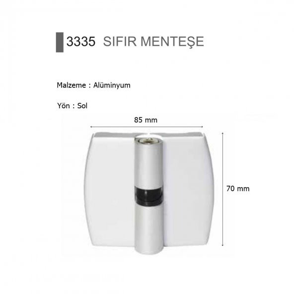 Islak Hacim Kompakt Kabin Sıfır Menteşe Alüminyum Sol - 2