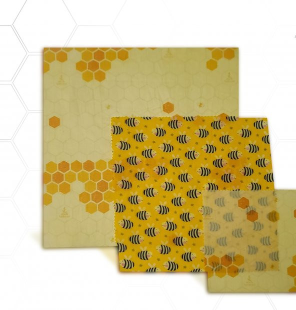 Apithecary Balmumlu Gıda Saklama Kumaşı 3lü Set