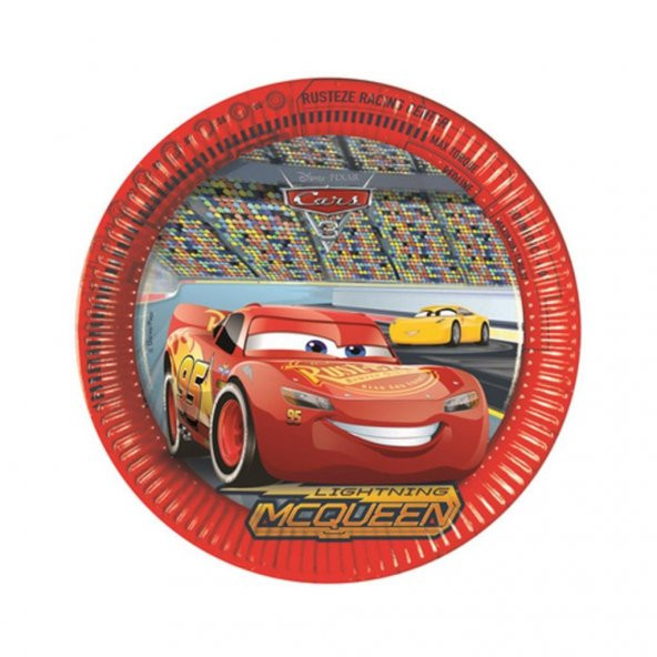 LDC8071 Balonevi, Cars 3, 8 adet Kağıt Tabak 23 cm