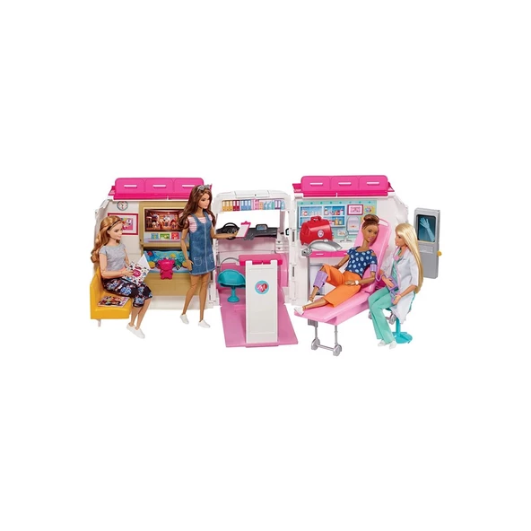 Barbie'nin Portatif Hastanesi Doktor Barbie'nin Ambulans Hastanesi Frm19 - 5