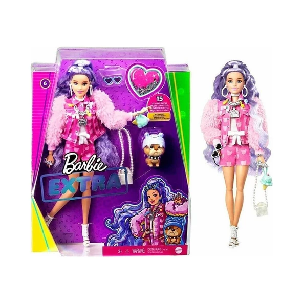 Orjinal Barbie Extra Mor Saçlı Barbie Bebek