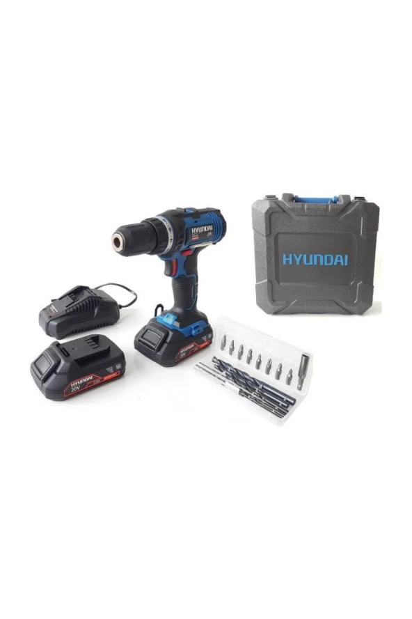 Hyundai Akülü Taşlama 20V Aküsüz + 20V Li ion Vidalama Çift Akülü - Resim 5