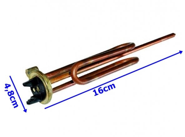 Ariston Çıkıntısız Yuvarlak Kafa Bükümlü Bakır Rezistans ürün görseli 1